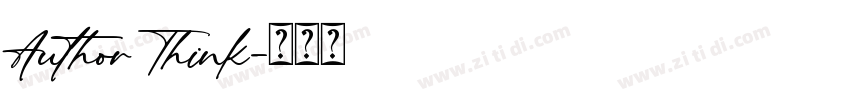Author Think字体转换